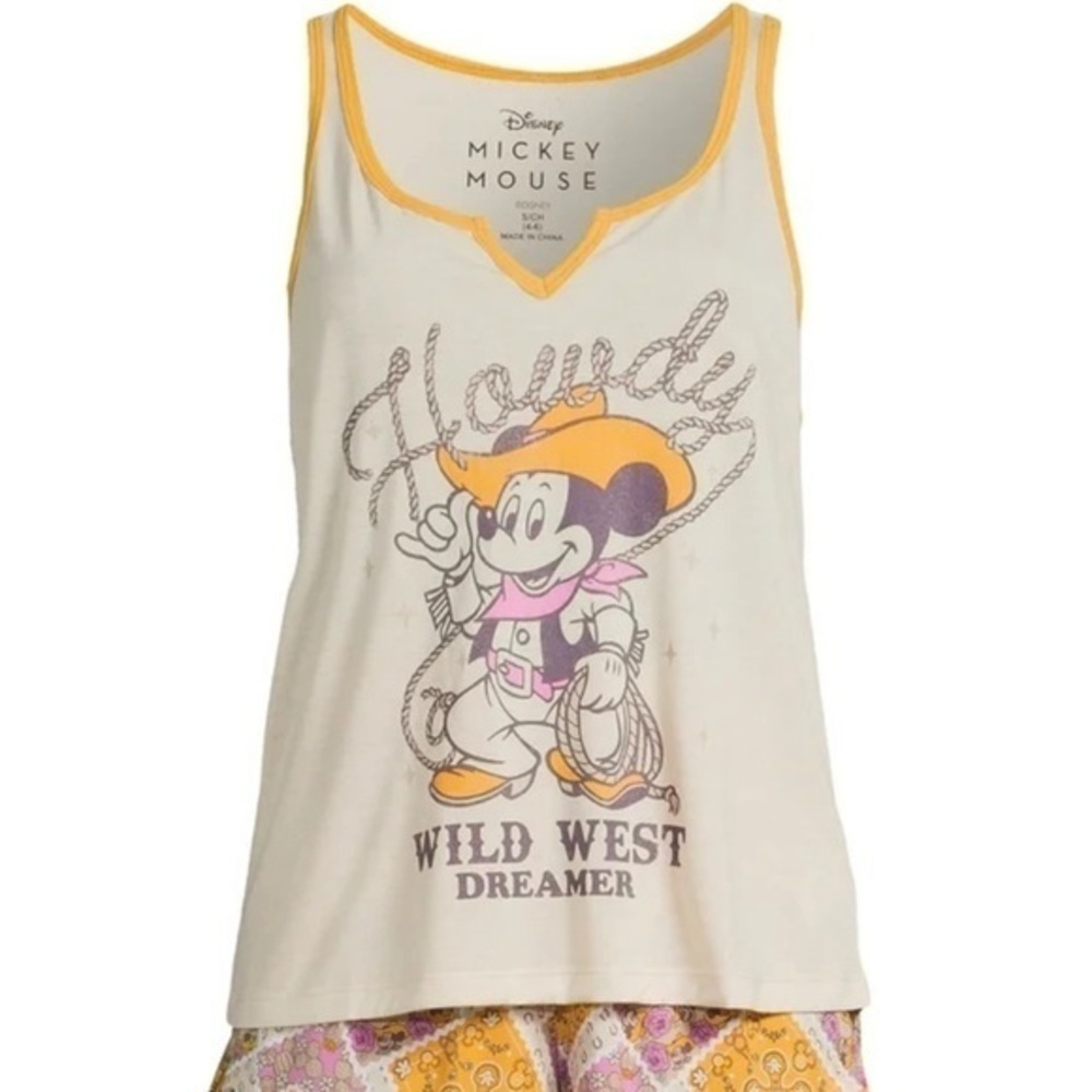 New Mickey Mouse Women’s Cowboy Tank Top Size Large 12-14 NWT